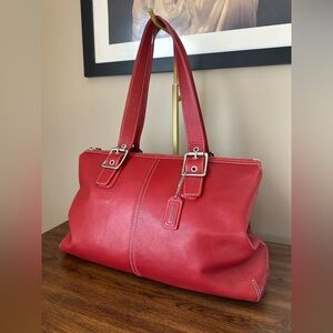 Coach Vintage Legacy SoHo Red Leather Tote & Dustbag